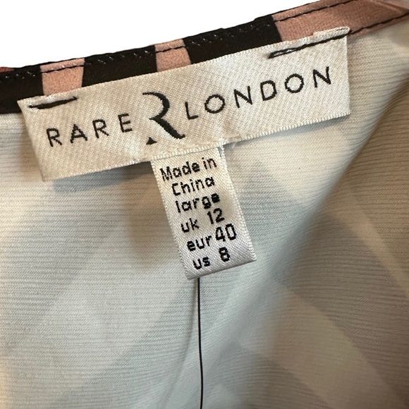 New Rare London Animal Print Mini Dress Long Sleeve Tiger Leopard NWT Sz 8 Large - Picture 5 of 16